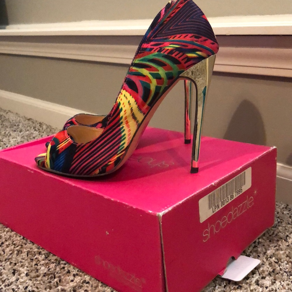 Multi Colored Tropical Heels